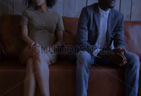 Couple on sofa